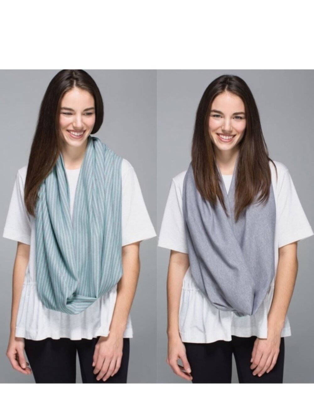 Lululemon | Vinyasa Scarf *Rulu "Parallel Stripe Menthol Heathered Slate"